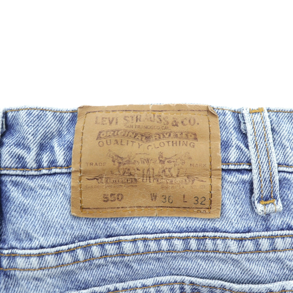 Levi's 90s Made in USA 550 Baggy Relaxed Fit Tapered Denim Pants Jeans, Size L, Indigo, 40550-0289