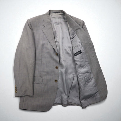 YVES SAINT LAURENT 90s tailored jacket, size 3B, XL, wool pour homme, lambskin, mohair blend, Mario Zegna