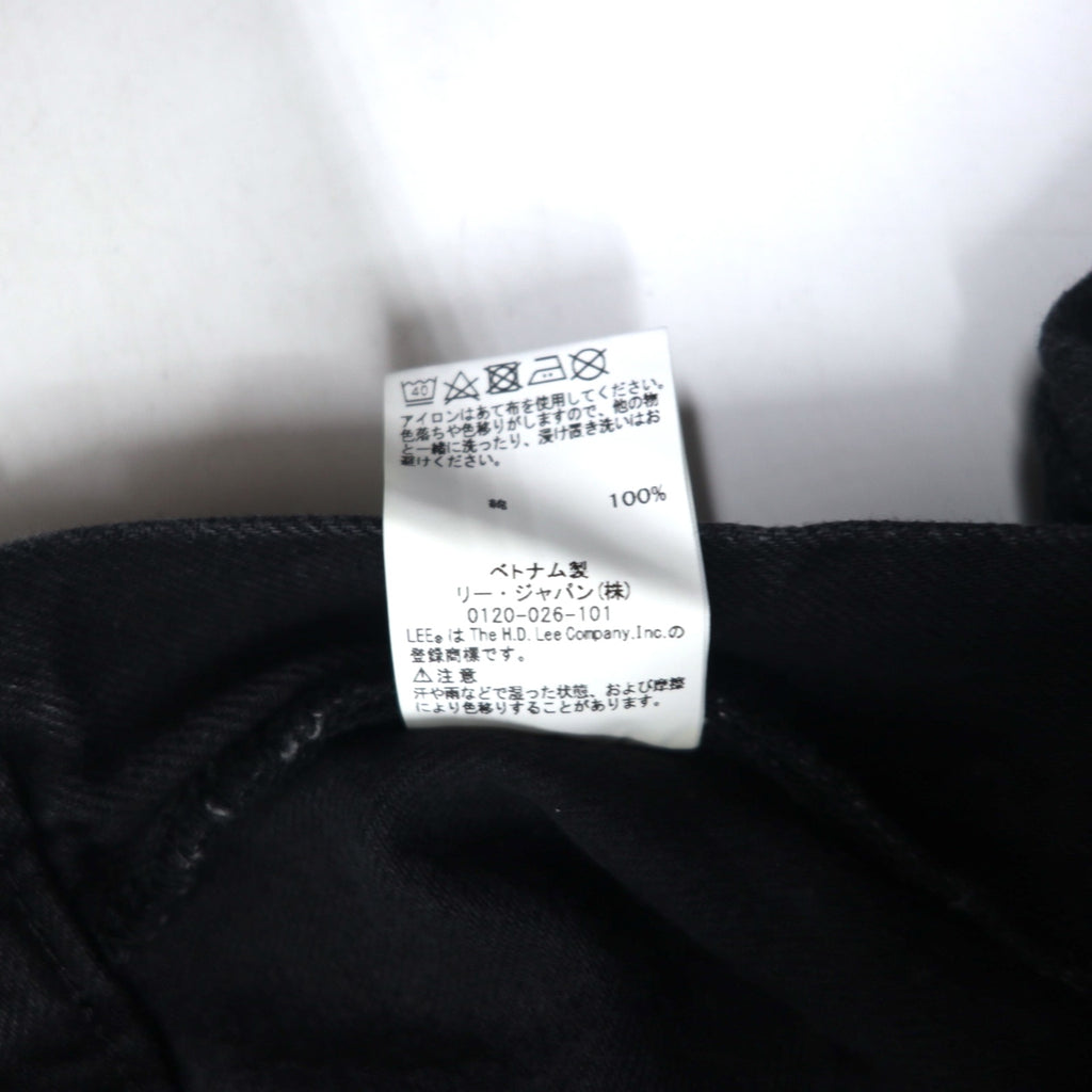 Lee ラップパンツ ワイド デニムパンツ XS ブラック カットオフ LL6072-383 未使用品