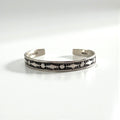 Nora Tahe Bill Navajo Sterling Silver Stamped Cuff Bracelet Native American NORA Hallmark