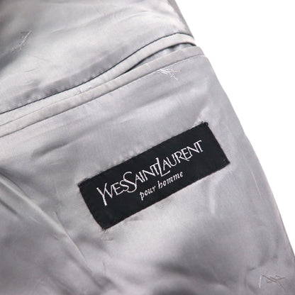 YVES SAINT LAURENT 90s tailored jacket, size 3B, XL, wool pour homme, lambskin, mohair blend, Mario Zegna