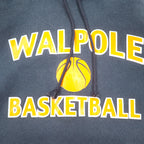 Champion PREMIUM Reverse Weave Pullover Hoodie, Size M, Navy, Cotton, Walpole Basketball, Made in El Salvador