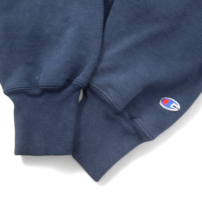 Champion PREMIUM Reverse Weave Pullover Hoodie, Size M, Navy, Cotton, Walpole Basketball, Made in El Salvador