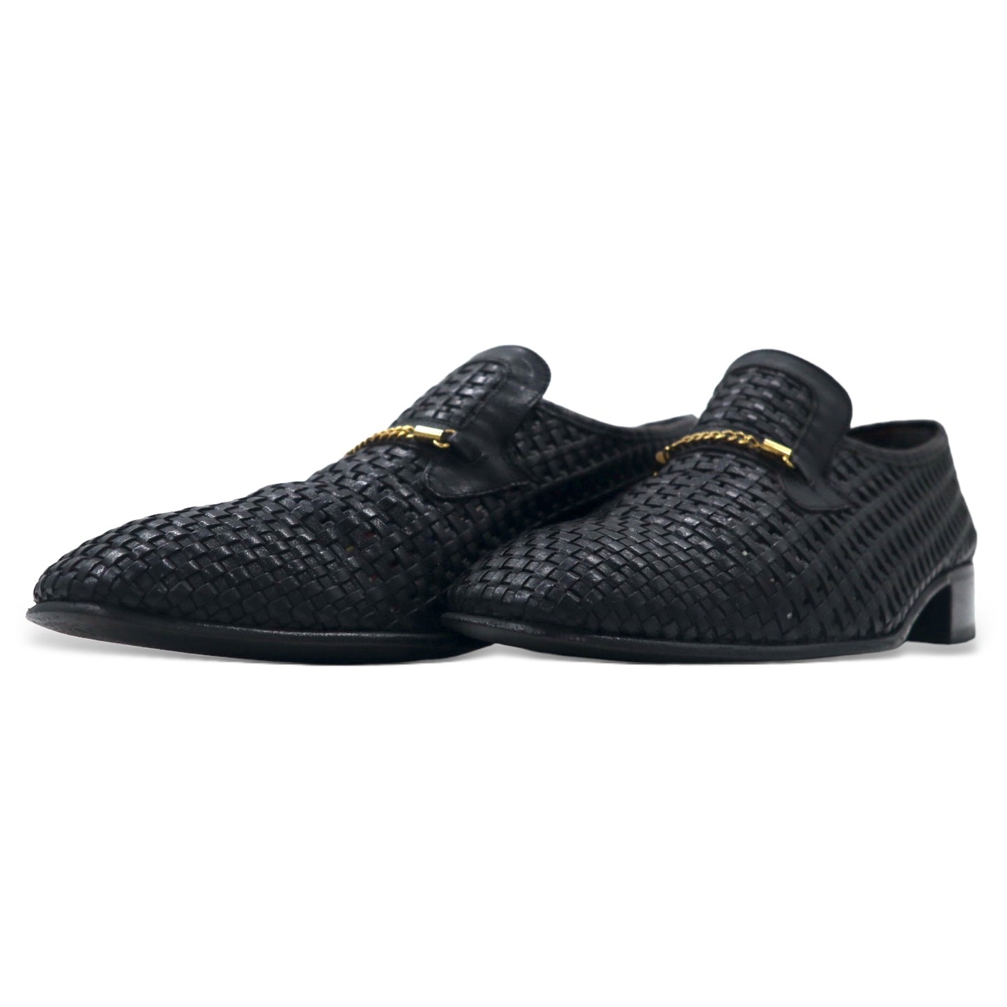 BALLY Swiss Made Intrecciato Loafers US8 Black Mesh Leather Braided OKER –  日本然リトテ