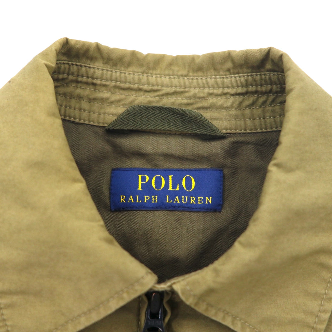 POLO RALPH LAUREN スウィングトップ ハリントンジャケット M カーキ コットン TALONジップ スモールポニー刺繍