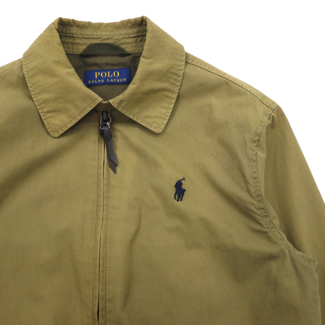 POLO RALPH LAUREN スウィングトップ ハリントンジャケット M カーキ コットン TALONジップ スモールポニー刺繍