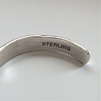 Nora Tahe Bill Navajo Sterling Silver Stamped Cuff Bracelet Native American NORA Hallmark