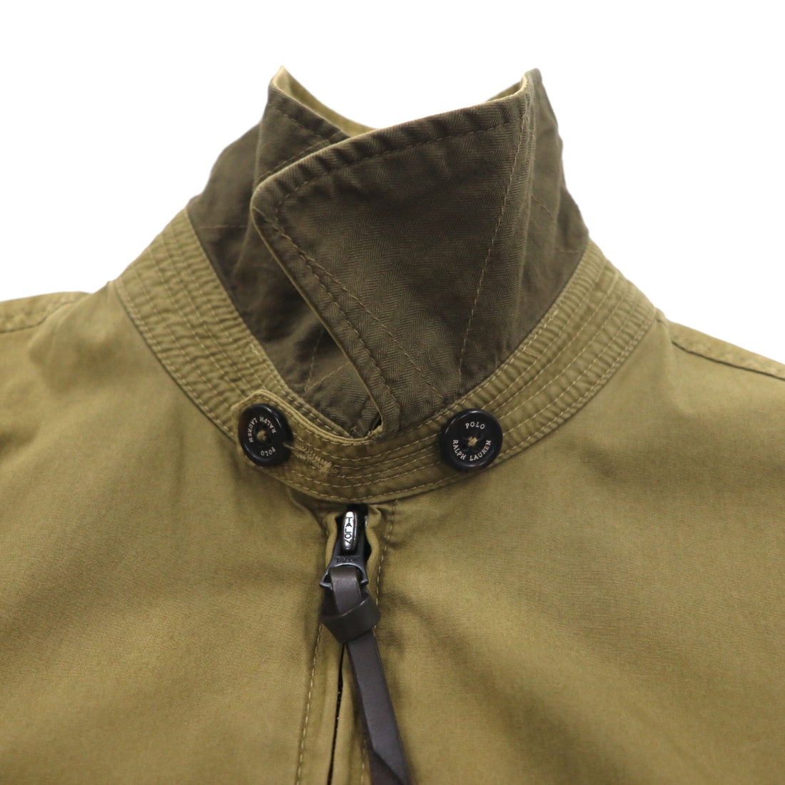 POLO RALPH LAUREN スウィングトップ ハリントンジャケット M カーキ コットン TALONジップ スモールポニー刺繍