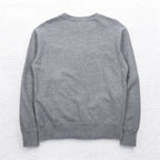 Champion Crew Neck Sweatshirt M Grey Cotton Logo Print C3-H004