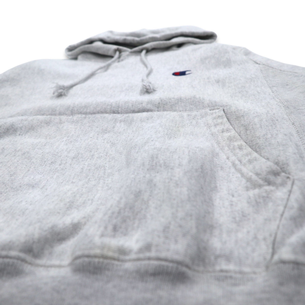Champion リバースウィーブ REVERSE WEAVE プルオーバー パーカー L グレー 青単タグ 復刻 ホンジュラス製