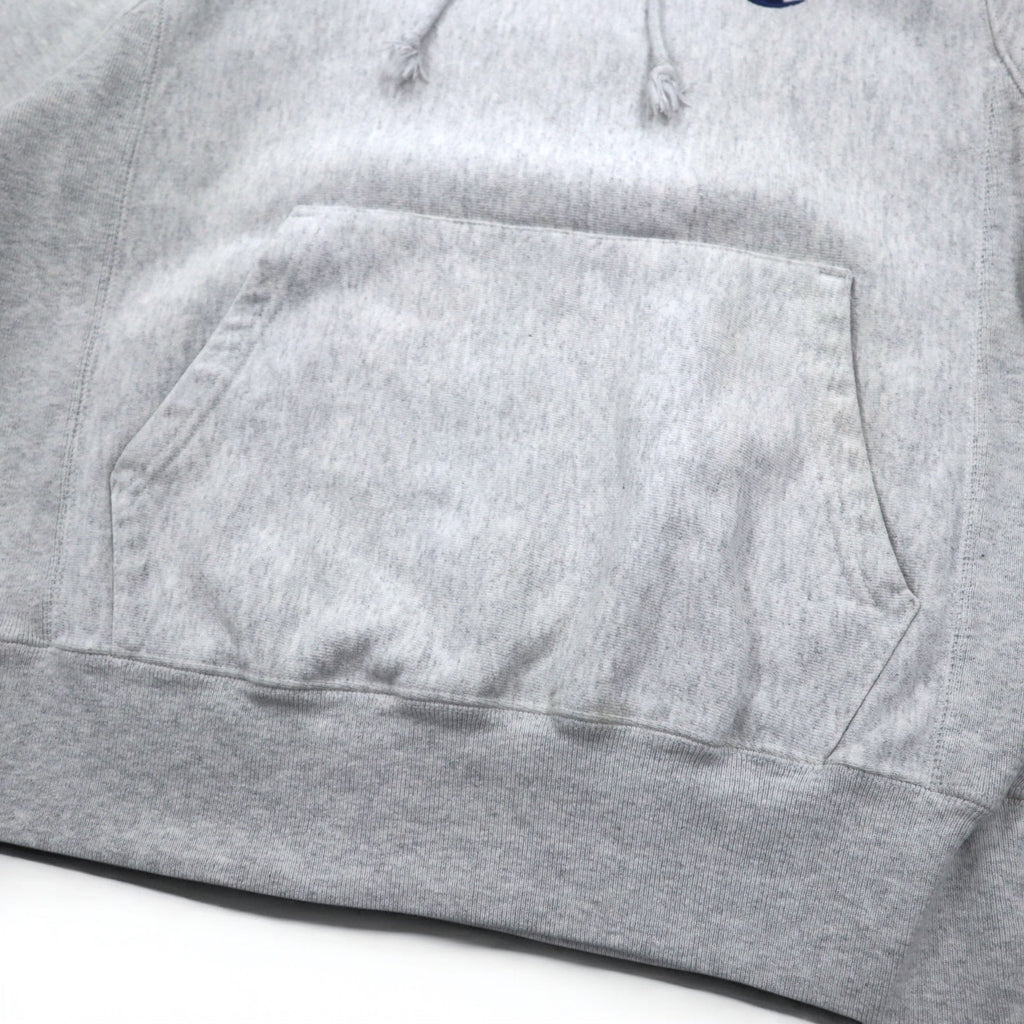 Champion リバースウィーブ REVERSE WEAVE プルオーバー パーカー L グレー 青単タグ 復刻 ホンジュラス製