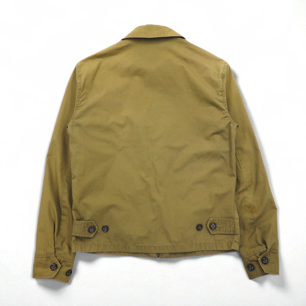 POLO RALPH LAUREN Swing Top Harrington Jacket M Khaki Cotton TALON Zip Small Pony Embroidery