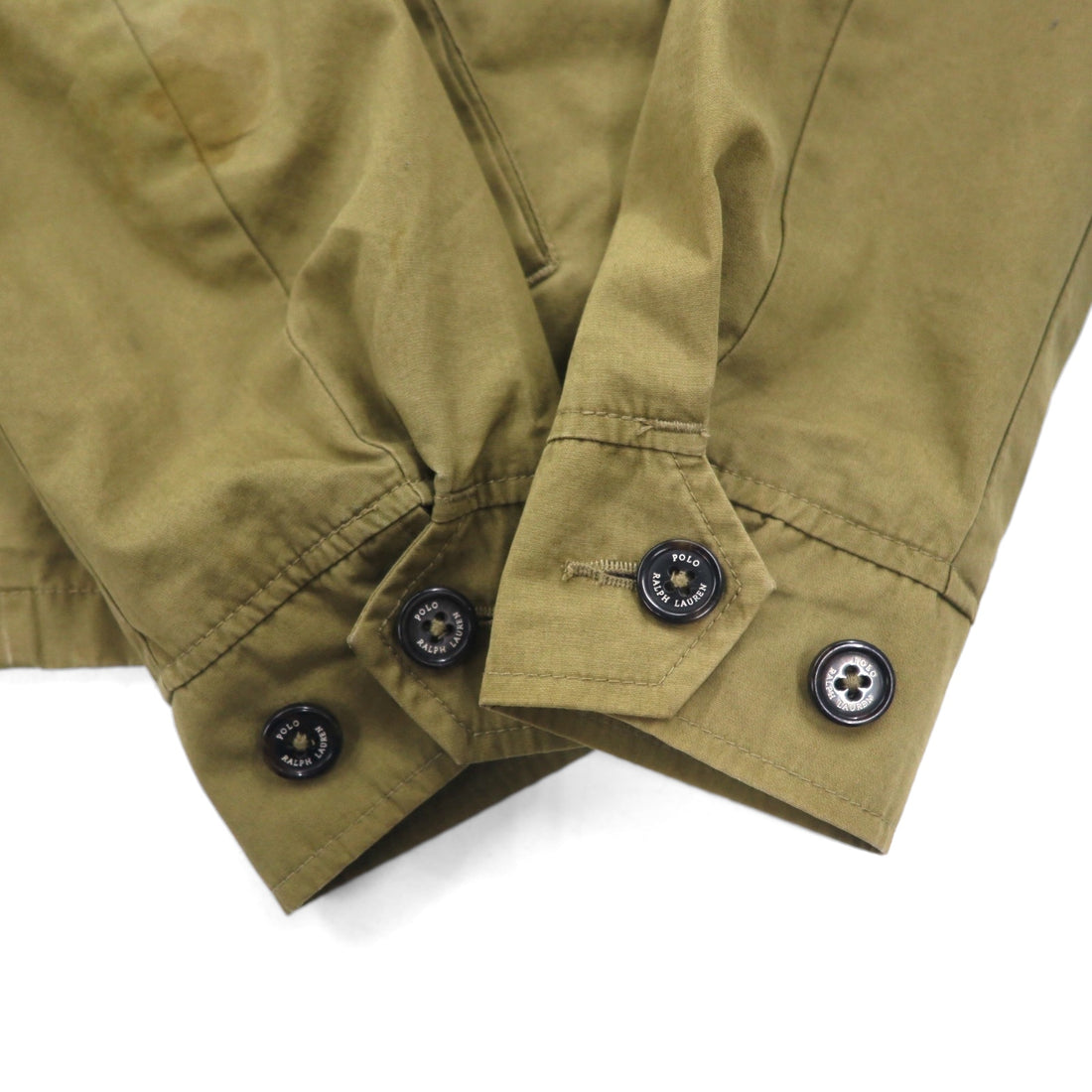 POLO RALPH LAUREN スウィングトップ ハリントンジャケット M カーキ コットン TALONジップ スモールポニー刺繍