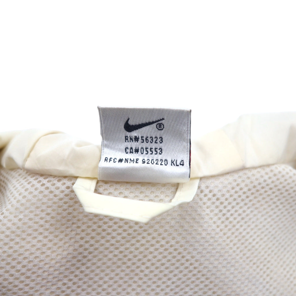 NIKE 90年代 銀タグ アノラックパーカー L ブルー ホワイト ポリエステル スウッシュ ドローコード