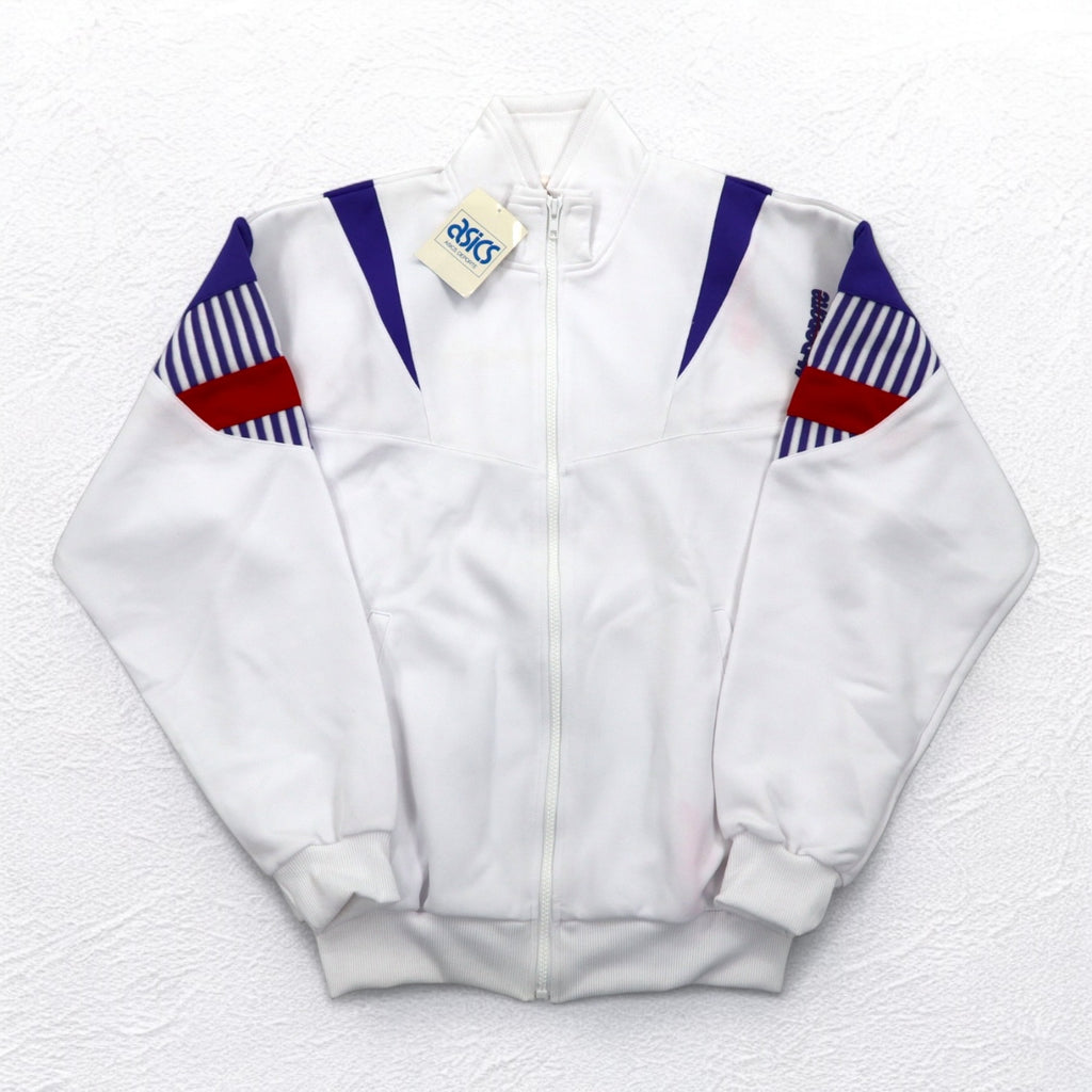 Mr DEPORTE (asics) 90s Track Jacket Jersey XL White Polyester Unused