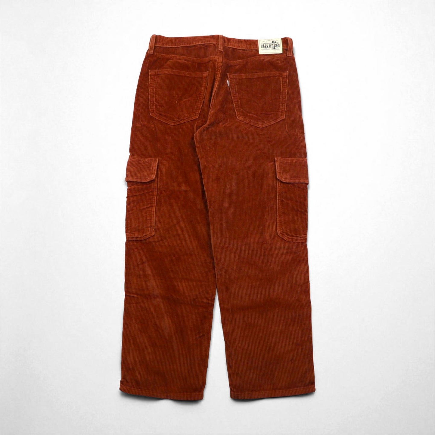 Levi's Silver Tab Loose Fit Corduroy Cargo Pants, Size M, Brown, Wide Fit, A5666-0002