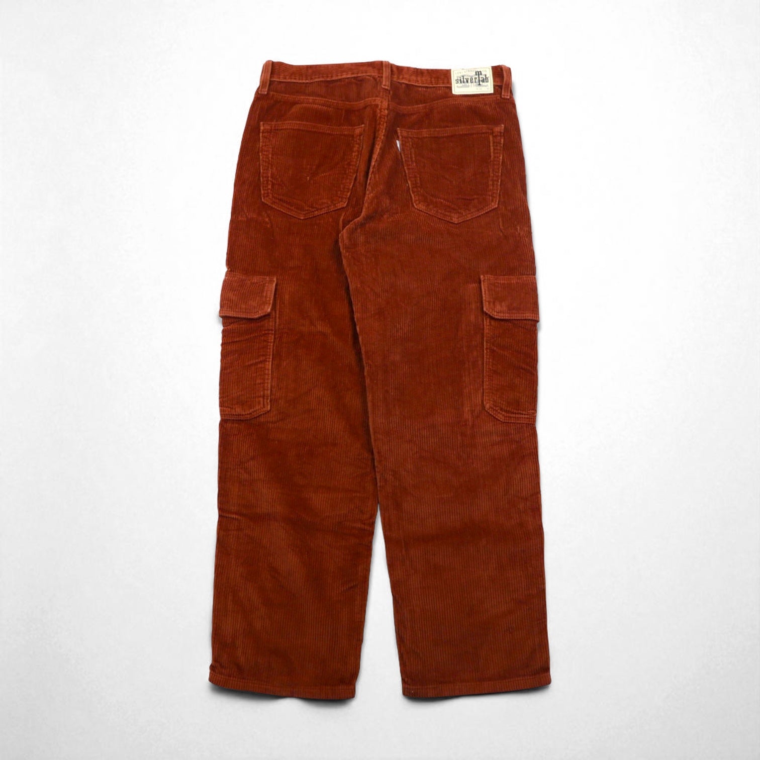 Levi's Silver Tab Loose Fit Corduroy Cargo Pants, Size M, Brown, Wide Fit, A5666-0002