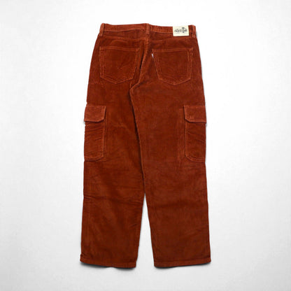Levi's Silver Tab Loose Fit Corduroy Cargo Pants, Size M, Brown, Wide Fit, A5666-0002