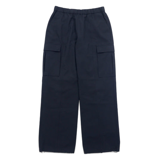 KIIT 強撚ツイルイージーカーゴパンツ L ブラック キュプラ ナイロン STRONG TWIST TWILL EASY CARGO PANTS KII-P93-201