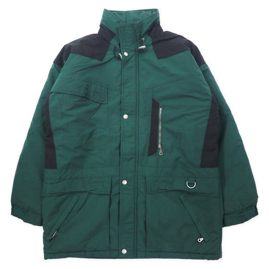 FIELD & STREAM 90年代 マウンテンパーカー セーリングジャケット 中綿 L グリーン ポリエステル ドローコード フード収納式 ビッグサイズ