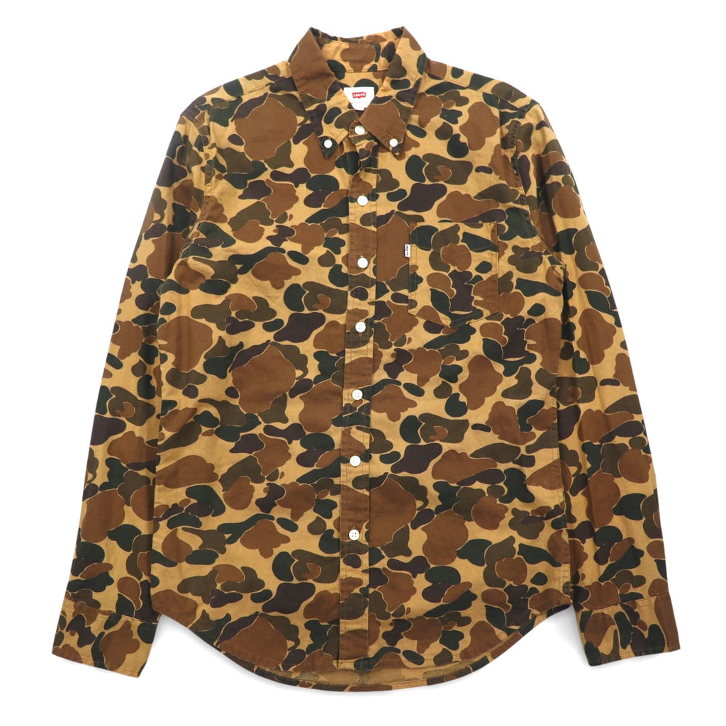 Levi's Duck Hunter Camouflage Button-Down Shirt, S, Khaki, Cotton, 19586-0042