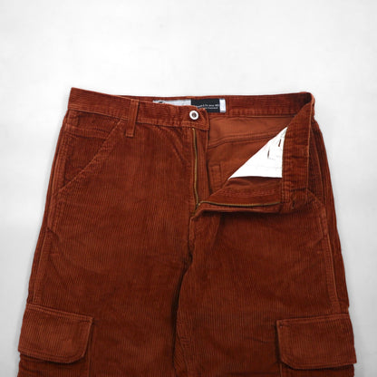 Levi's Silver Tab Loose Fit Corduroy Cargo Pants, Size M, Brown, Wide Fit, A5666-0002