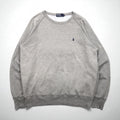 Polo Ralph Lauren 90s Made in Japan Sweatshirt, Gray, Size L, Cotton, Distressed Finish