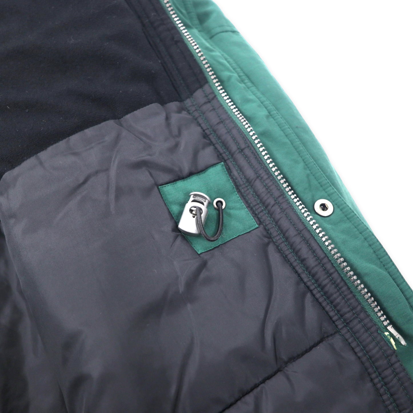 FIELD & STREAM 90年代 マウンテンパーカー セーリングジャケット 中綿 L グリーン ポリエステル ドローコード フード収納式 ビッグサイズ