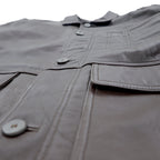 Vintage Lamb Leather Car Coat 90s Lamb Leather Car Coat M Brown Sheepskin Paisley Lining