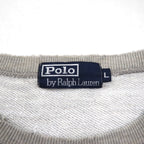 Polo Ralph Lauren 90s Made in Japan Sweatshirt, Gray, Size L, Cotton, Distressed Finish