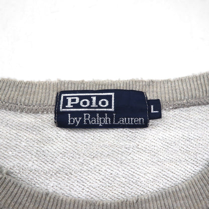 Polo Ralph Lauren 90年代 日本製 スウェット トレーナー L グレー コットン ダメージ加工