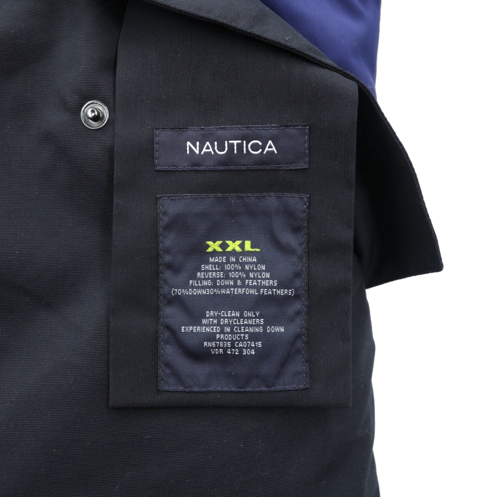 NAUTICA リバーシブル ボリューム ダウンジャケット 2XL マルチカラー ドローコード フード収納