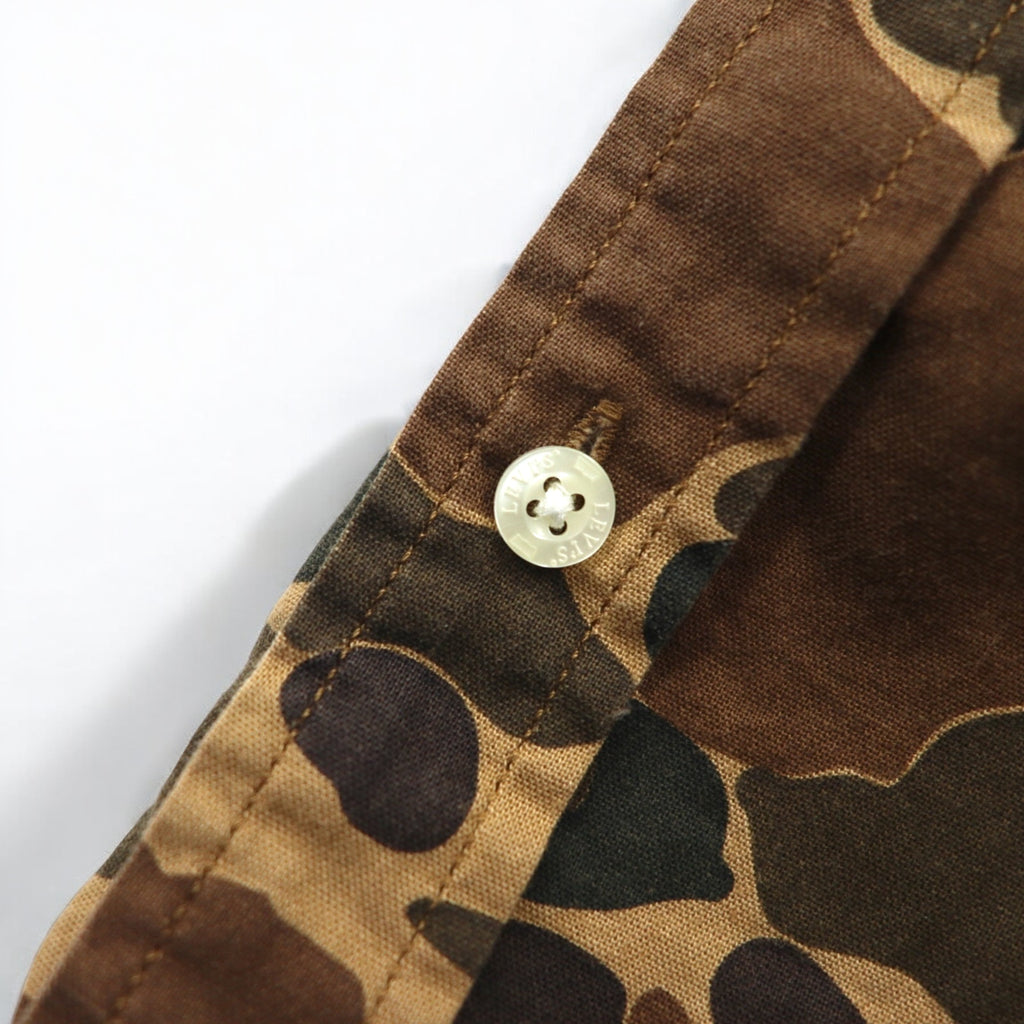 Levi's Duck Hunter Camouflage Button-Down Shirt, S, Khaki, Cotton, 19586-0042