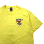 HARLEY DAVIDSON USA製 ロゴプリント Tシャツ L イエロー コットン Hanes BEEFY-T