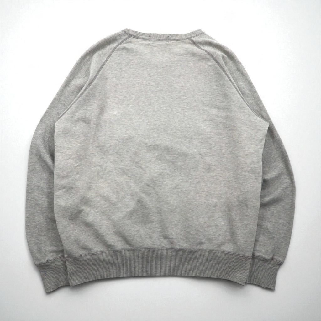 Polo Ralph Lauren 90s Made in Japan Sweatshirt, Gray, Size L, Cotton, Distressed Finish