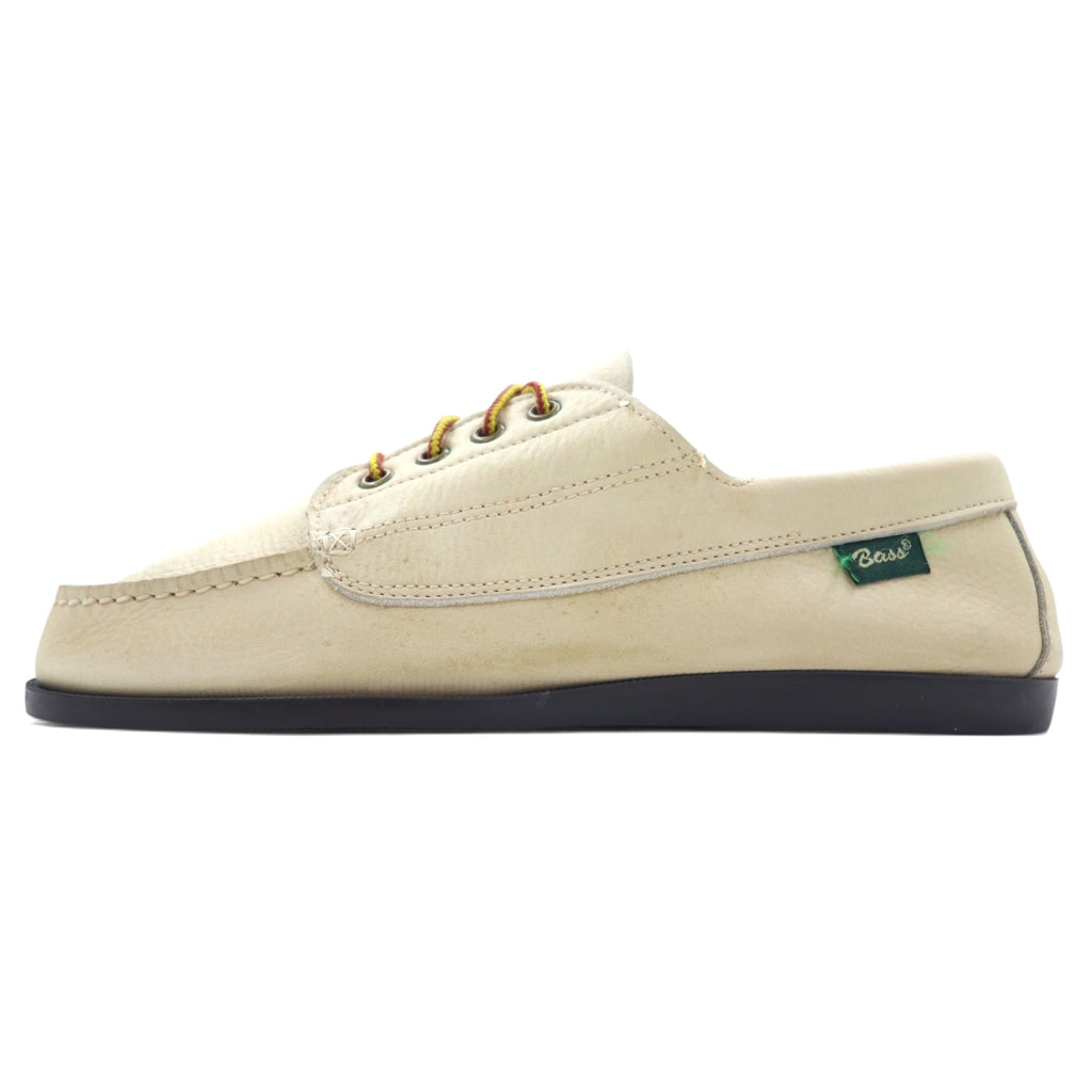 日本然リトテ-古着オンライン-G.H.BASS デッキシューズ 28.5cm ベージュ レザー 1034-G.H.BASS Deck Shoes US10.5 Beige Leather 1034