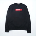 NIKE Crew Fleece Sweatshirt, Size Small, Black Cotton, JDI BSTR BV5090-010