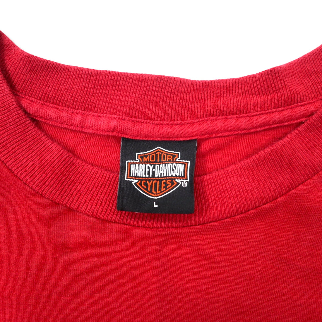 HARLEY DAVIDSON USA made logo print T-shirt L Red Cotton Bahamas