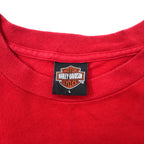 HARLEY DAVIDSON USA made logo print T-shirt L Red Cotton Bahamas