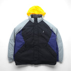 NAUTICA リバーシブル ボリューム ダウンジャケット 2XL マルチカラー ドローコード フード収納