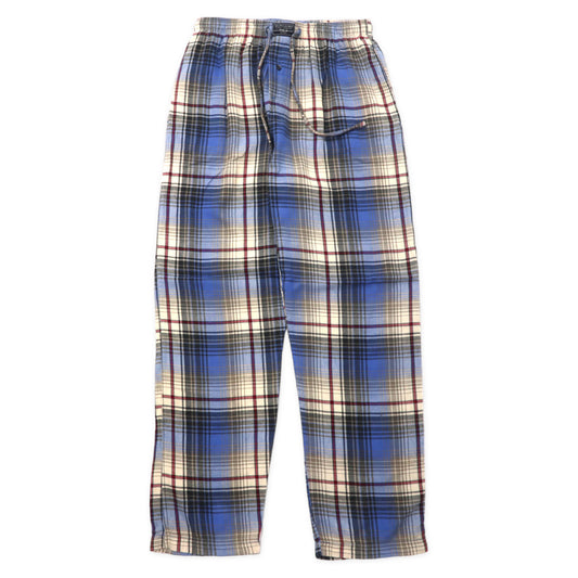 日本然リトテ-古着オンライン-POLO RALPH LAUREN イージーパンツ パジャマパンツ M ブルー チェック コットン-POLO RALPH LAUREN Easy PANTS Pajamas Pants M Blue CHECKED Cotton