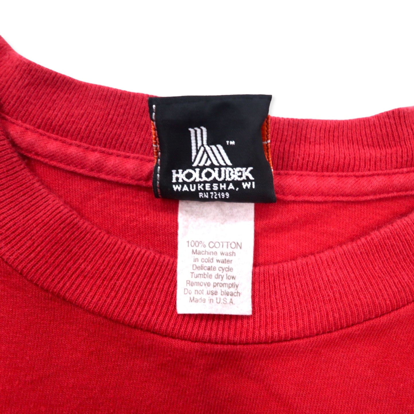 HARLEY DAVIDSON USA製 ロゴプリント Tシャツ L レッド コットン Bahamas