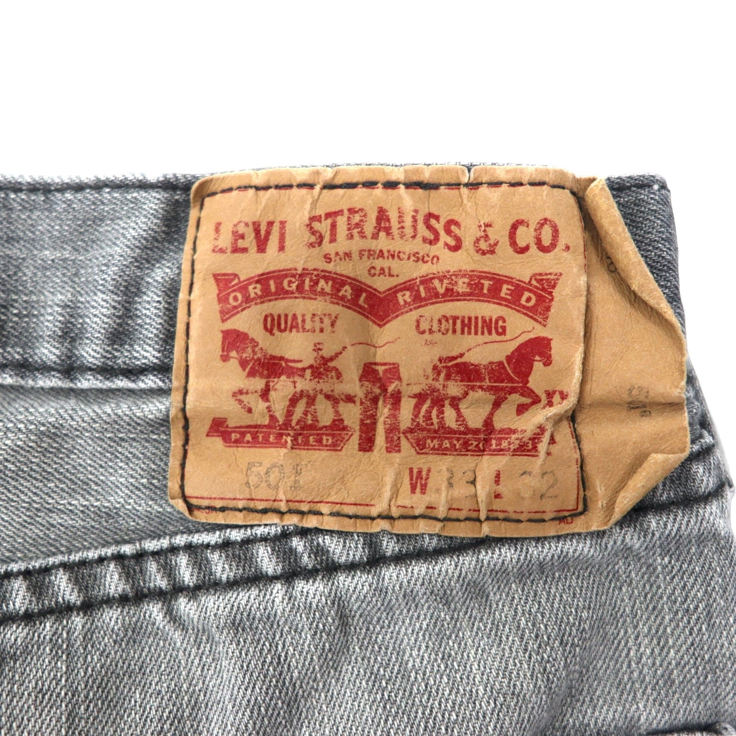 Levi's 501 デニムパンツ 33 グレー コットン ボタンフライ 501-1145 ハイチ製