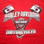 HARLEY DAVIDSON USA made logo print T-shirt L Red Cotton Bahamas