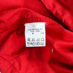 TOMMY Anorak Parka S Red Cotton Half Zip Drawstring Kangaroo Pocket