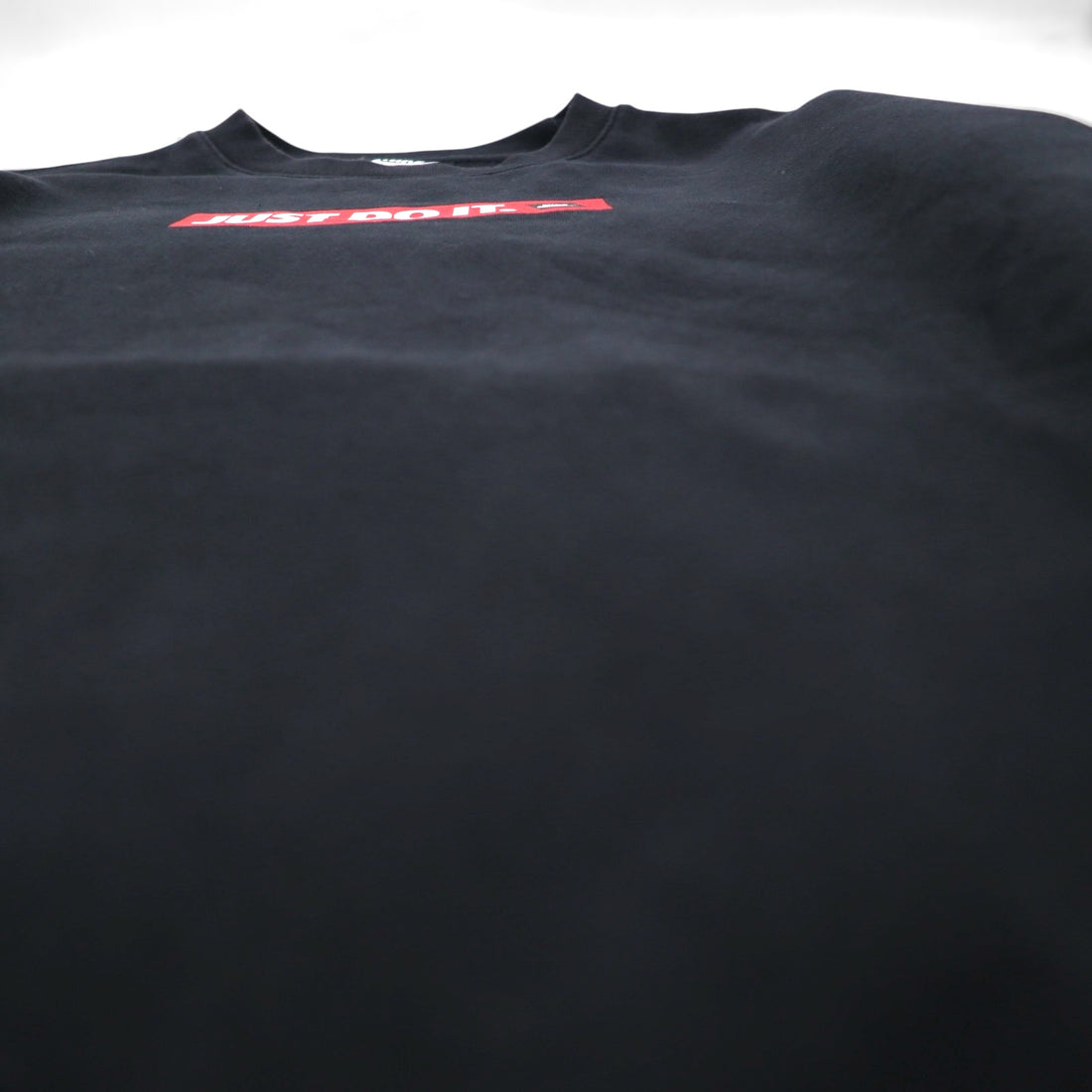 NIKE Crew Fleece Sweatshirt, Size Small, Black Cotton, JDI BSTR BV5090-010