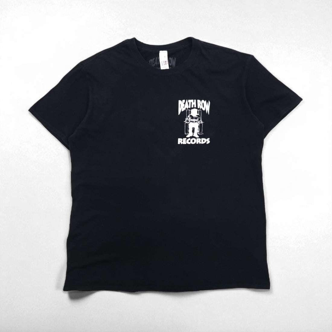 DEATH ROW RECORDS イギリス製 ヒップホップ レーベル Tシャツ L ブラック 両面プリント