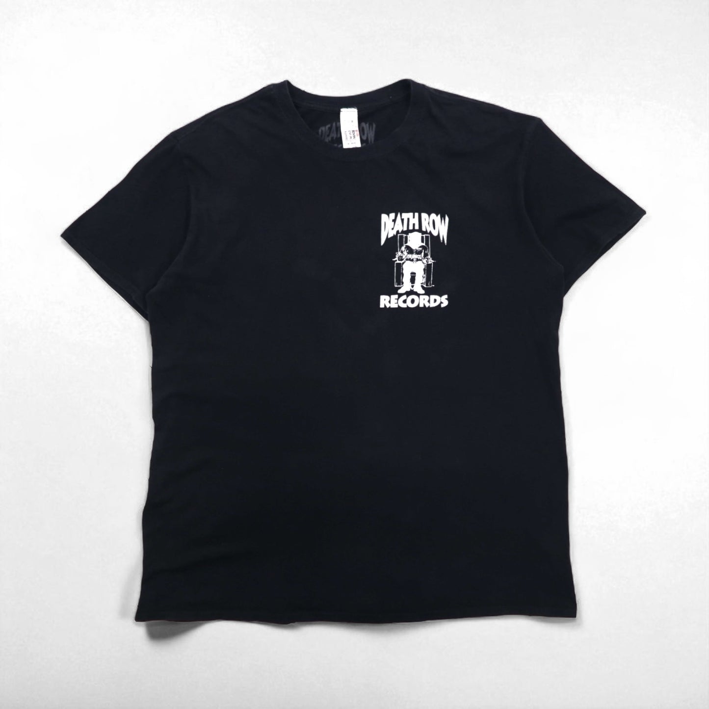 DEATH ROW RECORDS British hip hop label T-shirt L Black double-sided print