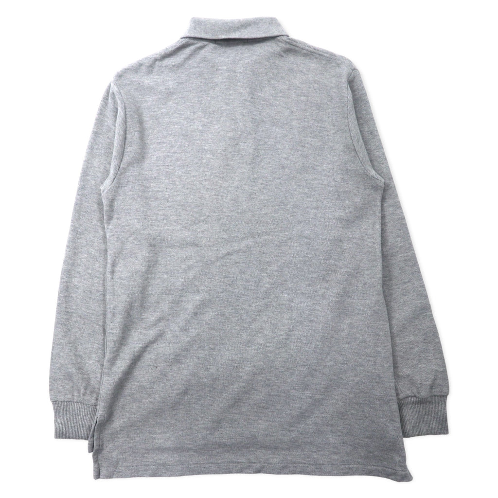Polo by Ralph Lauren Long Sleeve Polo Shirt M Gray Cotton Pique Small Pony Embroidery