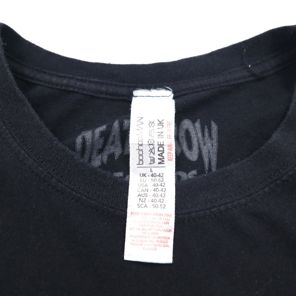 DEATH ROW RECORDS イギリス製 ヒップホップ レーベル Tシャツ L ブラック 両面プリント